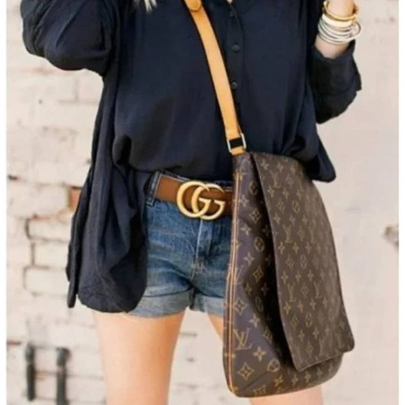 💎✨Authentic✨💎 Louis Vuitton Musette Crossbody Shoulder Bag Monogram Brown